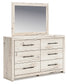 Lawroy Queen Panel Bed with Mirrored Dresser, Chest and Nightstand