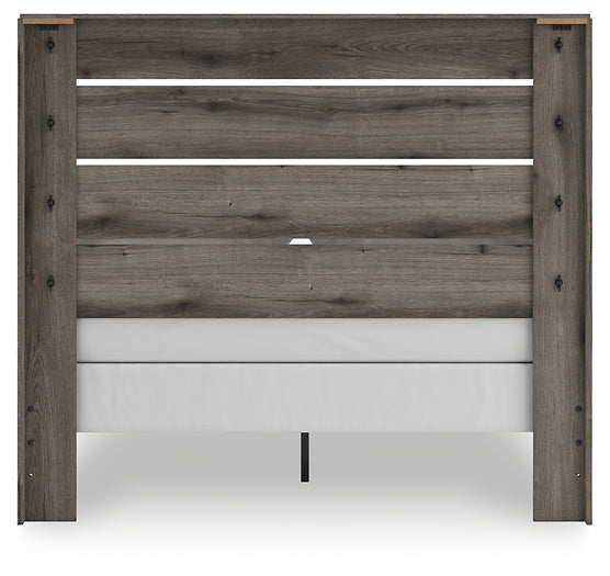 Graystorm Queen Panel Bed with Mirrored Dresser