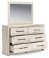 Lawroy King Panel Headboard with Mirrored Dresser