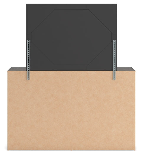 Hollivern Twin Panel Bed with Mirrored Dresser and Nightstand