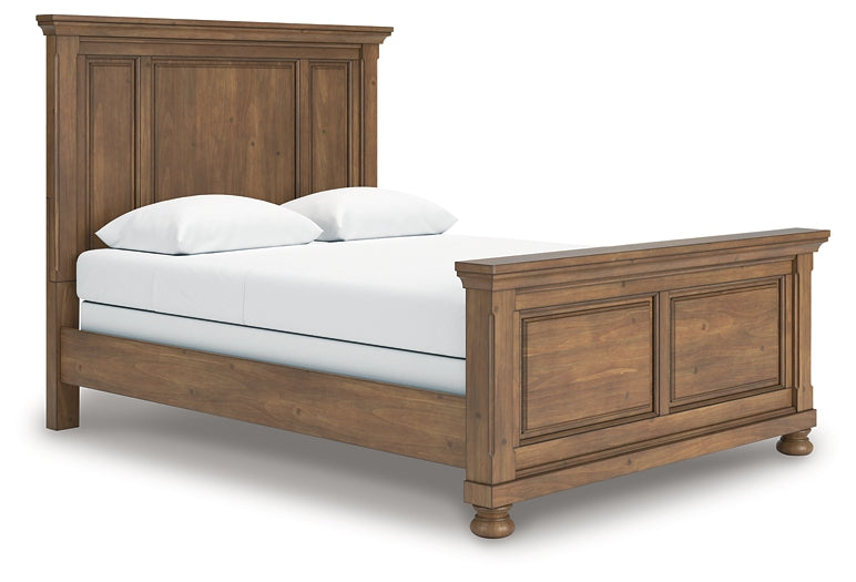 Feddinger Queen Panel Bed with Mirrored Dresser, Chest and Nightstand
