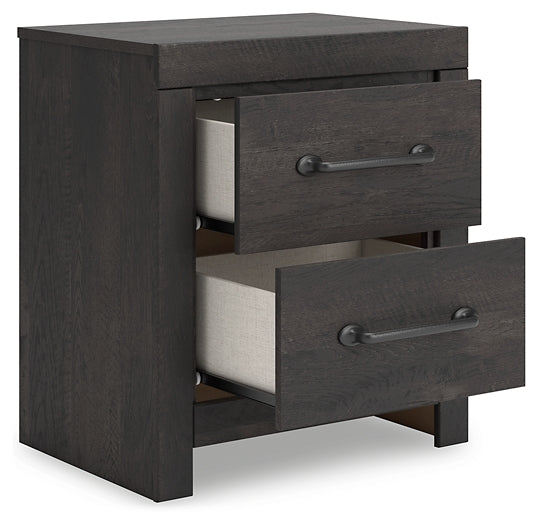 Hollivern Full Panel Bed with Storage with Mirrored Dresser, Chest and Nightstand