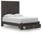 Fraluna Queen Panel Storage Bed with Mirrored Dresser, Chest and Nightstand