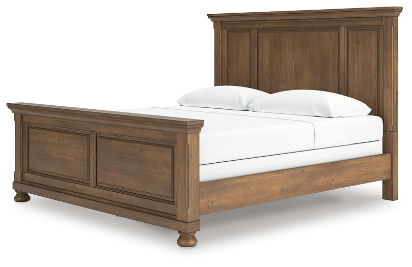 Feddinger King Panel Bed with Mirrored Dresser, Chest and Nightstand