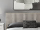 Zuraleus California King Upholstered Bed, Dresser, Mirror and Nightstand
