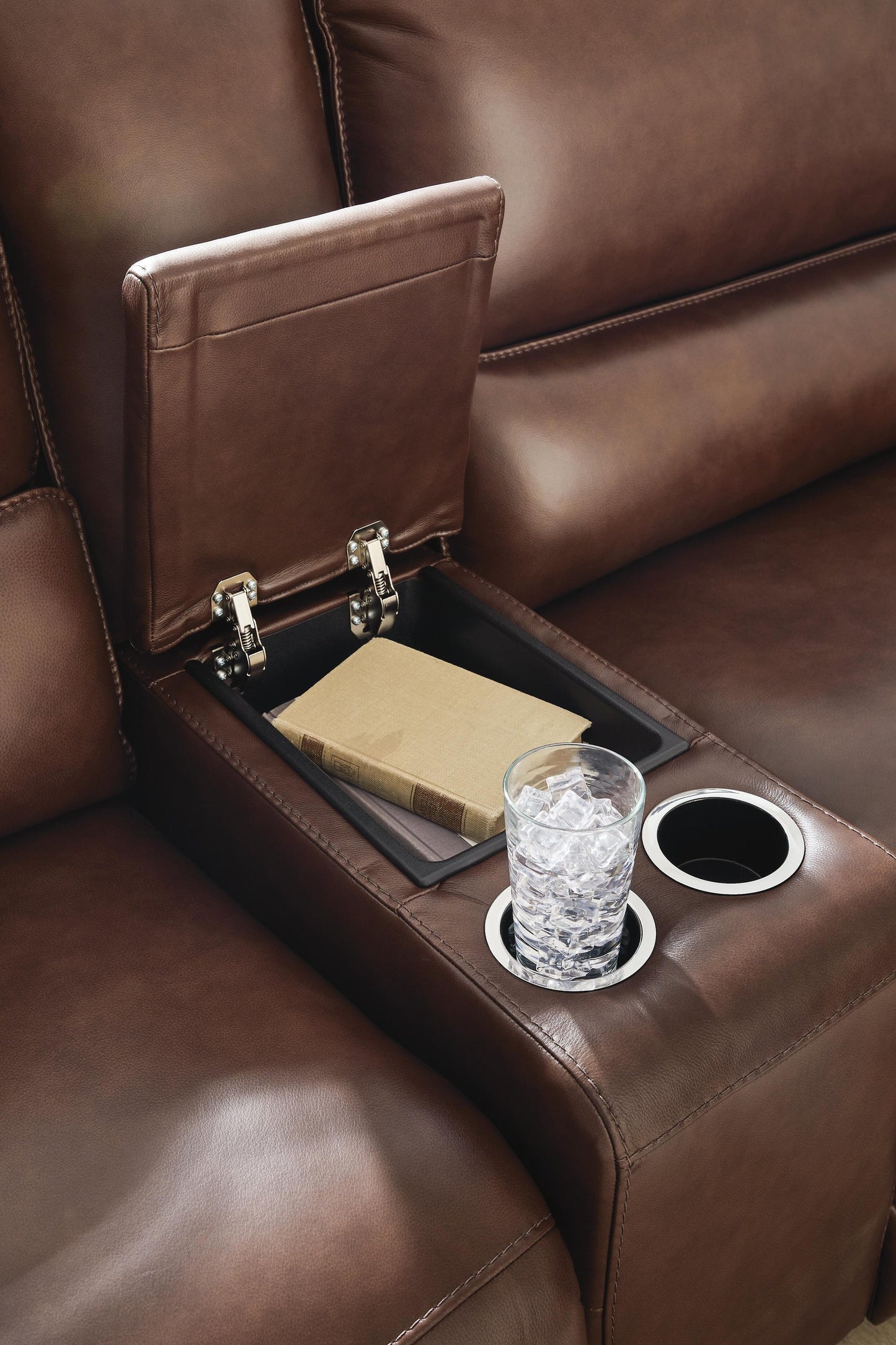 DeepWakes 5-Piece Reclining Sectional with Double Chaise and Storage Consoles