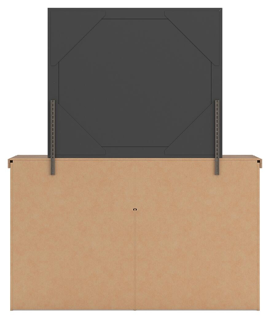Savonport King Panel Storage Bed. Dresser, Mirror and Nightstand