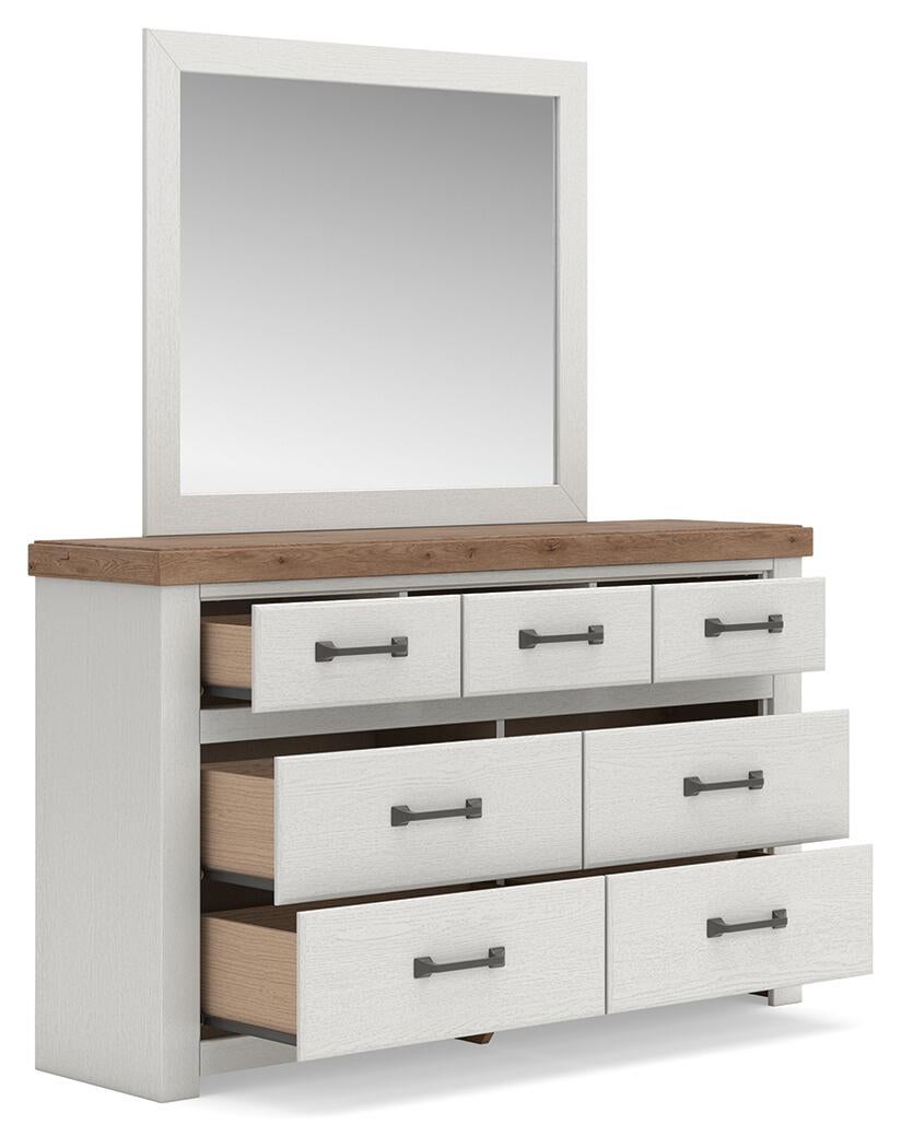 Savonport Queen Panel Bed with Storage, Dresser, Mirror, Chest and Nightstand
